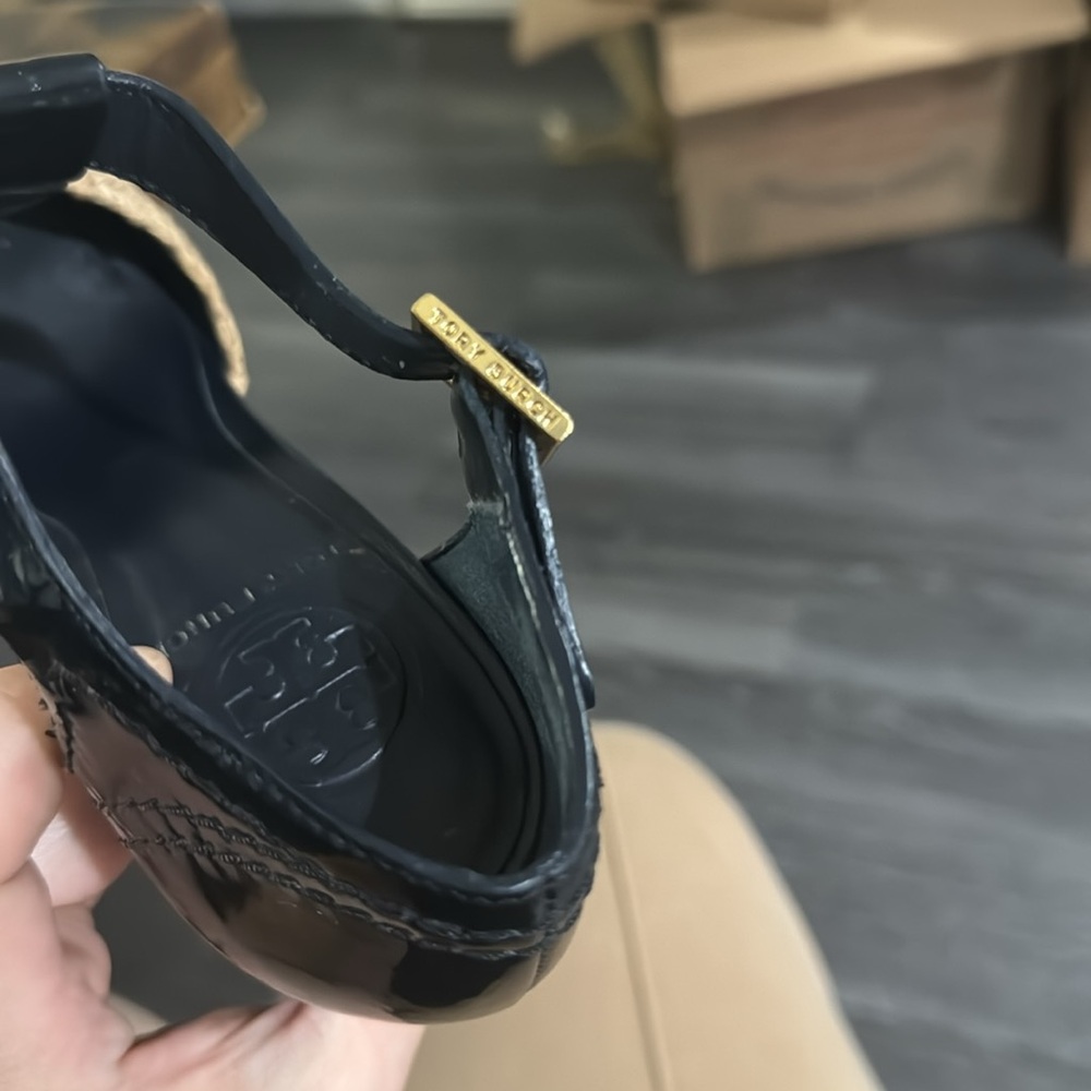 Tory Burch Black and Tan Heels - Picture 7 of 7